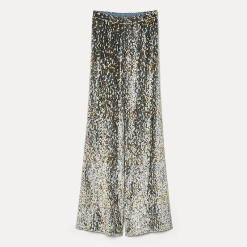 FORTE FORTE - Pantalone flared in fil–coupé